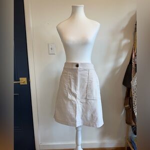 LOFT Outlet Khaki Utility Skirt Size 12 Cotton Stretch Neutral Casual